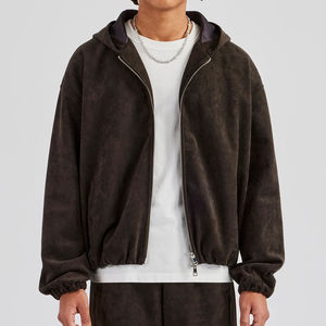 Ensemble deux pièces personnalisé vintage : sweat à capuche et pantalon de jogging, imprimé DTG, coupe évasée, effet délavé soleil et décoloration acide, survêtement pour homme - Product Image 3