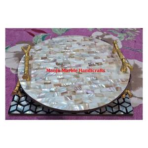 Nouvel article de cadeau de décoration d'hôtel classique Miroir incrusté de vadrouille en bois brillant naturel avec forme de poignée pour Love Style Resorts - Product Image 2