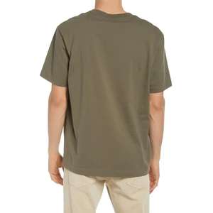 T-shirts basiques de couleur unie pour hommes, col rond, manches courtes, en coton doux, décontractés, pour tous les jours, vente en gros - Product Image 2