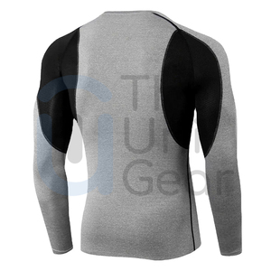 Haute qualité hommes Sport Compression chemise personnalisé serré t-shirt pour Fitness Gym nouvelles couleurs unies respirant Rash Guard pour - Product Image 6