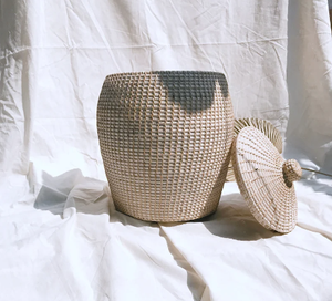 Cesta de Ratán Blanqueada con Tapa, Superventas - Product Image 4