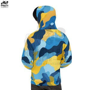 Sudadera con Capucha de Camuflaje de Alta Calidad, Estilo Pullover Personalizado, Básica, Mezcla de Algodón, Ropa Urbana, Sudaderas con Capucha de Camuflaje para Hombre - Product Image 3