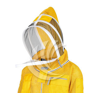 Yellow Lightweight & Breathable Beekeeping Safety Jacket Beekeeper Protection With Round Veil For Hot Weather - Product Image 4