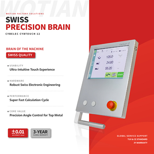 Prensa Plegadora CNC Electrohidráulica <span class=keywords><strong>de</strong></span> Alta Precisión WE67K 100T/3200mm 4+1 Ejes para Chapa Metálica Industrial - Product Image 5