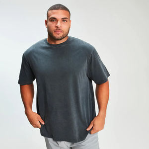 En stock T-shirt délavé à l'acide en coton de qualité supérieure T-shirt délavé surdimensionné T-shirts vintage décontractés pour hommes - Product Image 3