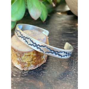 Nora Tahe Fashion <b>Cuff</b> <b>Bracelet</b> Handcrafted in Sterling <b>Silver</b> - Product Image 4