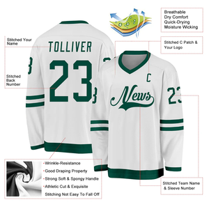 Jersey de Hockey sobre Hielo de Manga Larga de la Mejor Calidad con Nombre y Logotipo del Equipo Personalizados, 100% Poliéster, Secado Rápido, Transpirable, para Hombre - Product Image 3