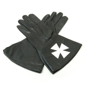 Precio de fábrica de alta calidad Masonic Knight Templar Guantes de cuero Free Mason Masonic Regalia - Product Image 5