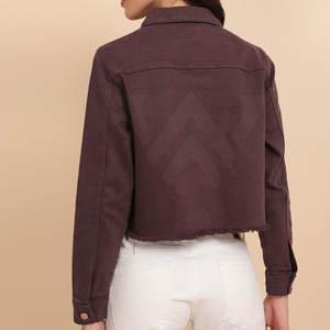 Veste en jean pour femmes grandes tailles, utilisation en extérieur, nouvelle conception, veste en jean pour femmes - Product Image 3