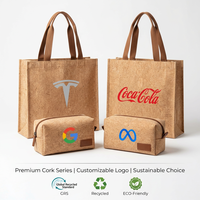 Kit d'accessoires de bureau en liège recyclé |   Cadeau d'entreprise |   Logo personnalisé |   Écologique
