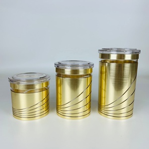 Boîte de conservation alimentaire hermétique en acrylique doré Jack Worth avec couvercle, pot à bonbons pour cuisine et garde-manger - Product Image 2
