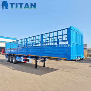 Remorque à bétail TITAN Animal Sheep Cow Cargo à 3 essieux, semi-remorque à clôture pour la vente en Tanzanie - Product Image 3