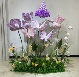 Gruppo di giacinti personalizzati fiori artificiali misti moderni per feste di nozze sfondo per feste e centri commerciali puntelli per finestre in cartone - Product Image 2