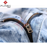 Collection Automne – Jean Skinny Unisexe Respirant, Pantalon Biker Extensible, Denim Déchiré et Vieilli, Style Streetwear Moderne pour Homme Toutes Saisons