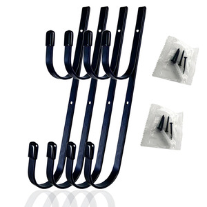 21.6CM Double crochet robuste <span class=keywords><strong>piscine</strong></span> pôle cintres métal montage mural organisateur écumoire feuille râteaux jardin brosse outil tuyau accessoires - Product Image 1