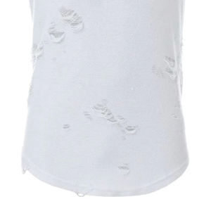 T-shirt en coton 100% uni, service OEM, taille personnalisée, couleur unie, col rond, fitness, nouvelle mode, respirant, t-shirts délavés - Product Image 3