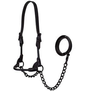 Originals Black Midnight Premium - Cabestro de nailon plano con costuras elegantes para carreras de resistencia ecuestre, suave, transpirable, de secado rápido, con cadena a juego - Product Image 1