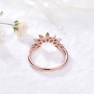 Bague de fiançailles en or 14kt diamant de luxe nouveau design en or massif bagues de bijoux fins avec bague en diamants véritables - Product Image 4