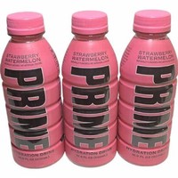 Boisson Énergisante Saine Prime Hydration Fraise Pastèque Sans Sucre Caféine 500ml Boîte Haute Teneur en Taurine Vitamines Minéraux