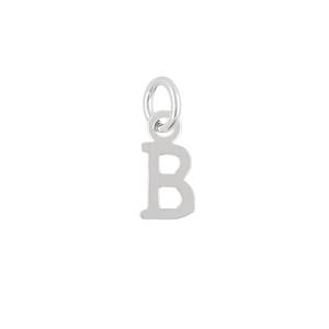 Logo personalizzato ciondolo in argento lettera B 2 unità stile religioso in acciaio inox gioielli placcatura in oro con zircone principale - Product Image 1