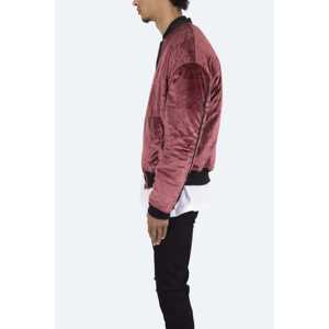 Blouson bomber velours-Bordeaux - Product Image 4