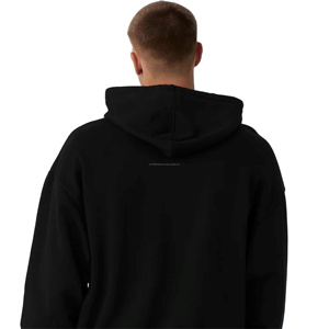 Sudadera Unisex Negra Gruesa de Invierno, Talla 6XL, Tejido Francés de Alta Calidad, Logotipo Personalizado Bordado, Sudadera con Capucha para Hombre - Product Image 2