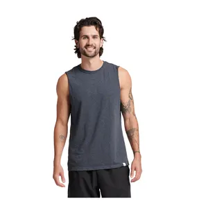 Wholesale high quality sleeveless T-shirts for Men custom pattern logo premium designs comfortable fitting OEM