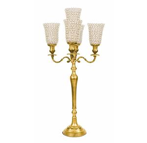 Candélabres en métal mariages centres de table décoration 5 bras candélabres argent décoration de la maison candélabres support de sol - Product Image 5