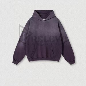 Nouveau sweat à capuche pour homme coupe classique à manches longues avec poches, effet délavé, style streetwear, en molleton 100% coton, collection printemps, lot de 2 - Product Image 5