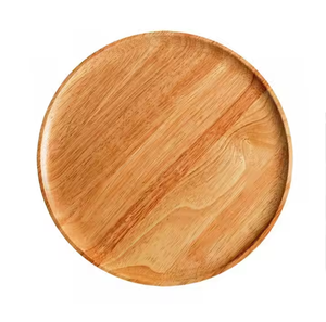 Assiette de service en bois fabriquée à la main et durable par glowin fashion - Product Image 1