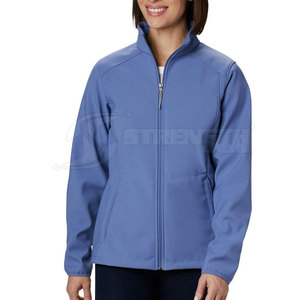 Fashion <b>Lightweight</b> Breathable High Quality <b>Women</b> Softshell Windbreaker <b>Jackets</b> with Zip Stand Collar - Product Image 1