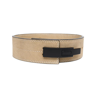 Ceinture de musculation en cuir de vachette suédé respirant réglable CustomColor avec logo personnalisé, boucle à levier d'entraînement, équipement de sécurité pour la remise en forme - Product Image 4