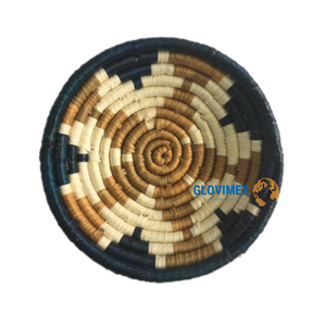 Produit phare Glovimex Panier mural rond en rotin Écologique Multifonctionnel Fait à la main Décoration d'intérieur Meubles de rangement - Product Image 1