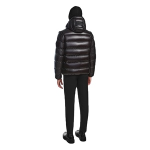 Hot Selling Customized Men's Winter Waterproof Hooded Puffer Jacket <b>Canvas</b> Embroidery Your Logo Color Size Options Custom Made - Product Image 5