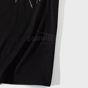 เสื้อยืดไรน์สโตนสำหรับผู้ชายเสื้อยืดออกกำลังกายพิมพ์ลายโลโก้ของคุณเอง - Product Image 6