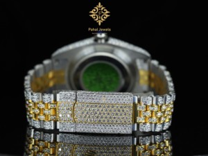 Reloj Mecánico Automático con Movimiento Visible, Reloj de Moissanita Hecho a Mano, Marca de Alta Calidad, Cierre de Pulsera con Indicador de Fecha - Product Image 3