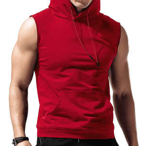 Sudadera sin Mangas para Entrenamiento, 100% Algodón, Sudadera Deportiva Transpirable para Fitness y Culturismo - Product Image 1