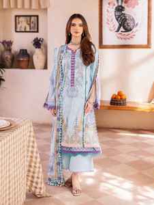 Super Hit Collection Heavy Pure Lawn traje pakistaní para mujer hasta la rodilla vestido ecológico con cintura Natural Duppata estampada - Product Image 4