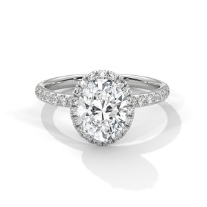 2.0ct Oval Cut CZ Halo <b>Solitaire</b> <b>Ring</b> 925 Sterling <b>Silver</b> Engagement Band - Product Image 2