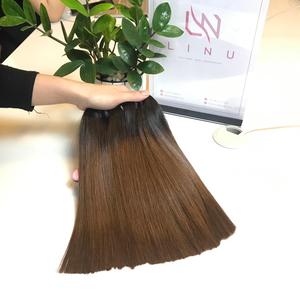 Precio de fábrica Super doble hueso pelo liso de color Ombre cabello humano 100% virgen cabello vietnamita crudo - Product Image 4