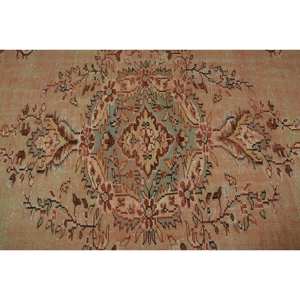 Alfombra turca vintage Beige-Marrón 6,6 X 9.9ft Tejido plano de lana con patrón de retazos para decoraciones de sala de estar o uso en pasillos - Product Image 5