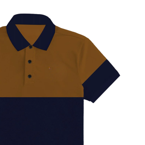 <b>Mens</b> Stylish Polo <b>Shirt</b> with <b>Brown</b> and Navy Two Tone Design Comfortable Casual Wear Durable Cotton Fabric for Everyday Use - Product Image 5