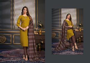 Salwar Kameez ชุดสูท Dupatta สำหรับผู้หญิง,ชุดสุภาพสตรีปากีสถานอินเดียผ้าไหมปักลาย - Product Image 5