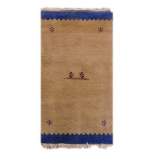Alfombra Gabbeh india hecha a mano, única en su tipo, de 4'5 x 2'5 - Product Image 1