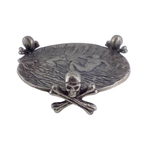 Nouveau plat rond décoratif en aluminium étain placage antique décoration de table de maison écologique pour plat décoratif d'halloween - Product Image 1