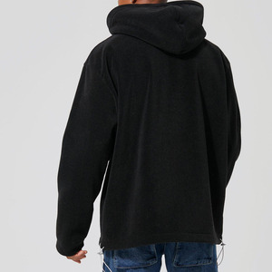 Long Sleeve Men's Zipper Hoodies with Top Quality Fabric Material Quick Half Zip Hoodie Pocket Customizable Solid Winter - Product Image 2