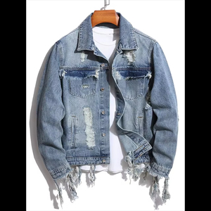 Winter Men's Stand Collar Denim Jacket-<b>Heated</b> Eco-Friendly Trendy Warm <b>Coat</b> - Product Image 1