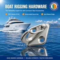 Crochet de fixation pour garde-corps en acier inoxydable 316, crochet ouvrable, 43x18mm, mousqueton, kayak, yacht, accessoires de bateau