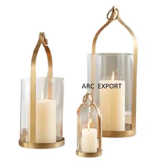 Золотые блестящие металлические прозрачные стеклянные декоративные материалы, стандартные уникальные высококачественные декоративные материалы, большие фонари