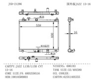 Pièces détachées et accessoires JD 21286 Radiateurs pour JAZZ L13B L15BCVT 2013-2016 Radiateur 190105R0003 Noyau de radiateur en aluminium